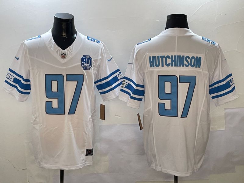 Men Detroit Lions #97 Hutchinson White three generations 2024 Nike Limited NFL Jersey style 01022->detroit lions->NFL Jersey